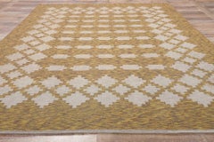Reversible Vintage Swedish Kilim Rollakan Rug, 05'11 x 09’10