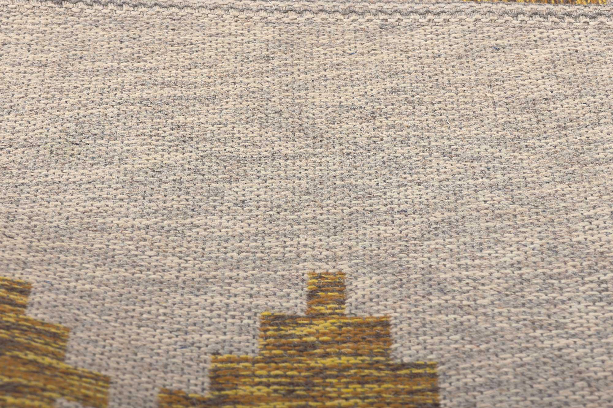 Wendbarer schwedischer Vintage-Kilim-Rollakan-Teppich, 05'11 x 09'10 im Zustand „Gut“ im Angebot in Dallas, TX