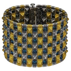 Reversible Wide Bracelet with Swarovski Crystals, Dimitrios Exclusive B365