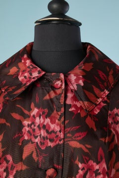 Reversibly long taffetas single breasted coat Circa 1950's