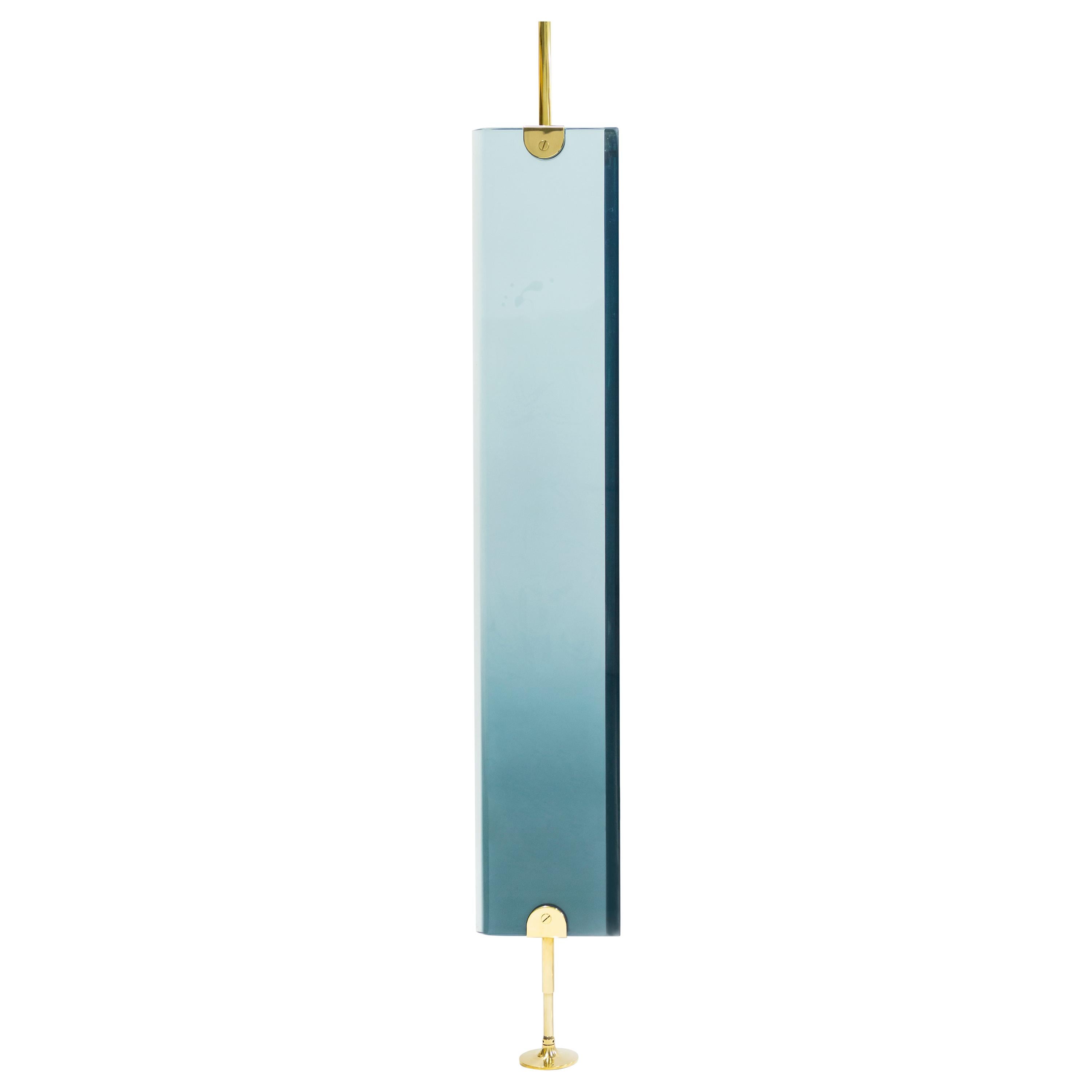 Reverso Separè Dusty Turquoise by Draga&Aurel Resin and Brass, 21st Century For Sale