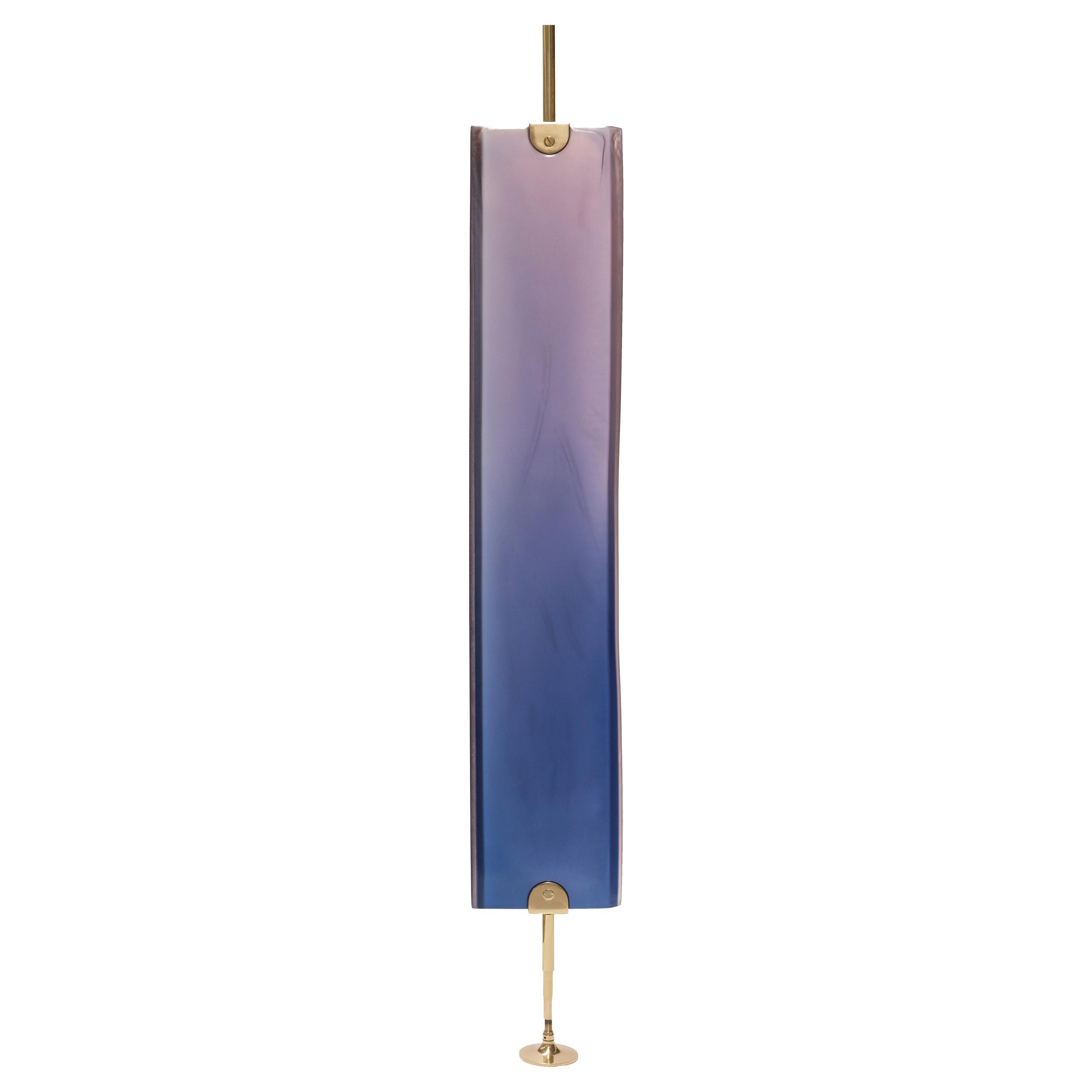 Reverso Separè Purpish Blue by Draga&Aurel Resin and Brass, 21st Century For Sale