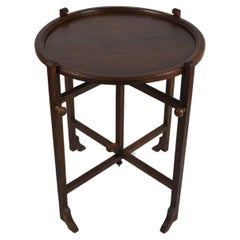 Antique Revertable Round Foldable Coffee Table