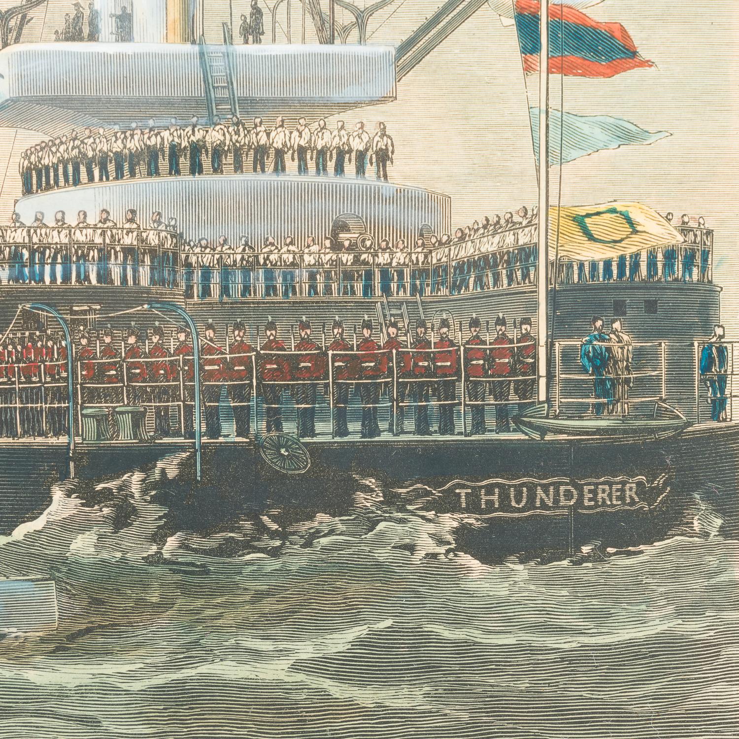 XIXe siècle Évaluation de la flotte à Spithead par la reine, 24 août 1878 en vente