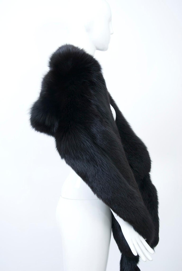 Revillon Black Fox Shawl For Sale at 1stdibs