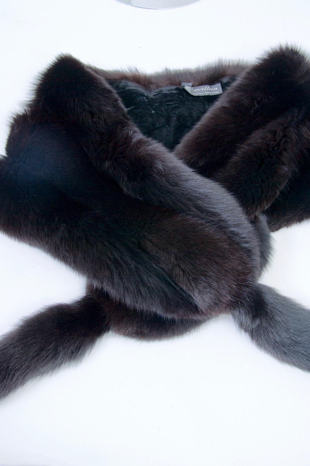 Women's Revillon Black Fox Shawl