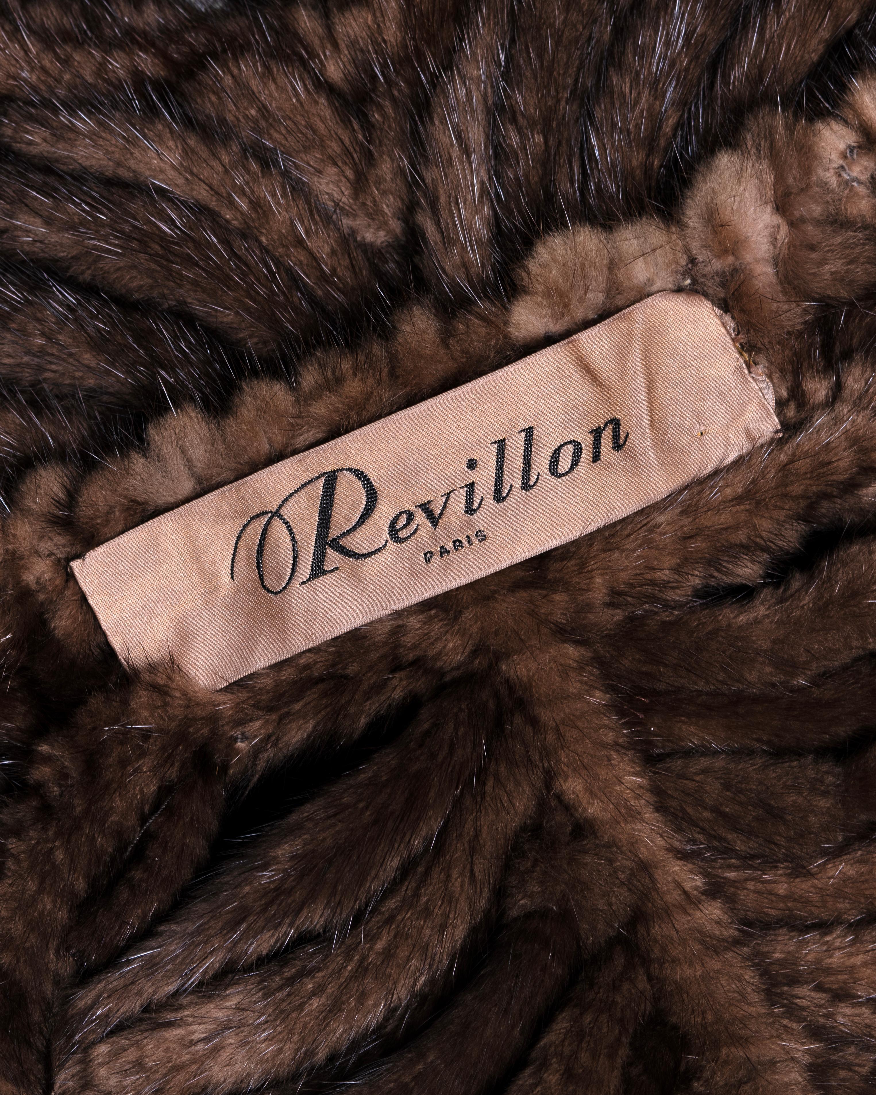 Revillon di Rick Owens  Giacca di pelliccia fatta di nastri di visone marrone, FW 2004 in vendita 10