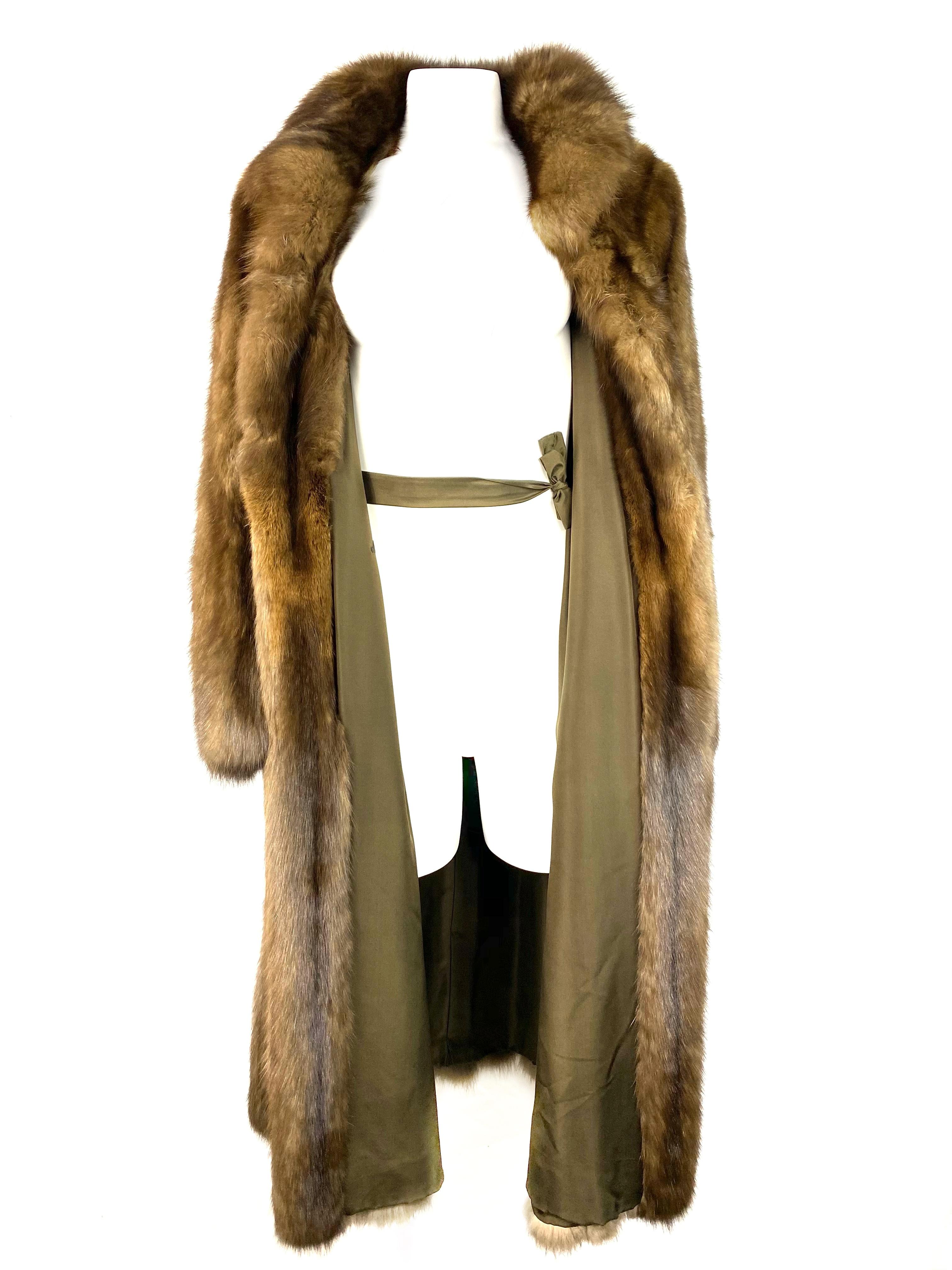Revillon Paris- New York Sable Fur Coat In Excellent Condition For Sale In Beverly Hills, CA