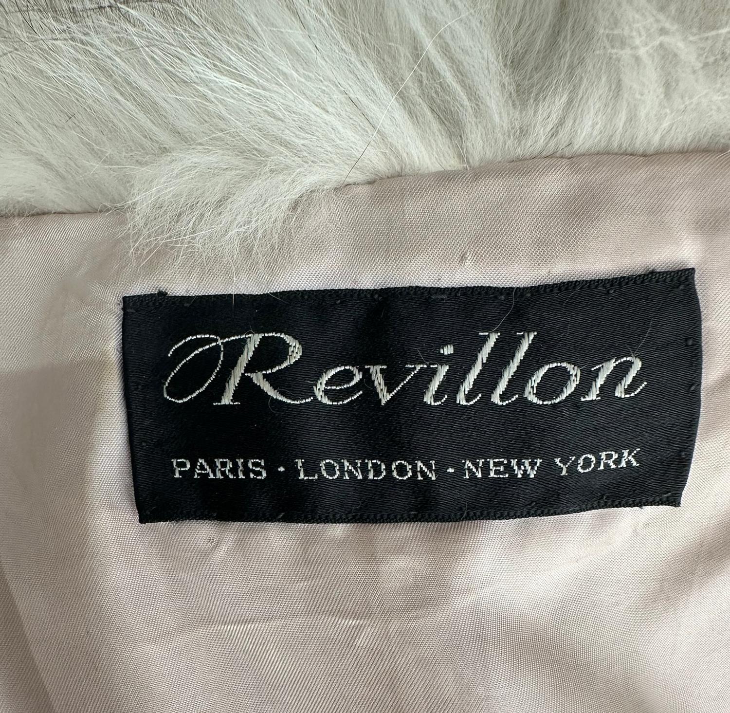 Revillon Silver Fox 3/4 length Raglan Sleeve Coat 1980s For Sale 10