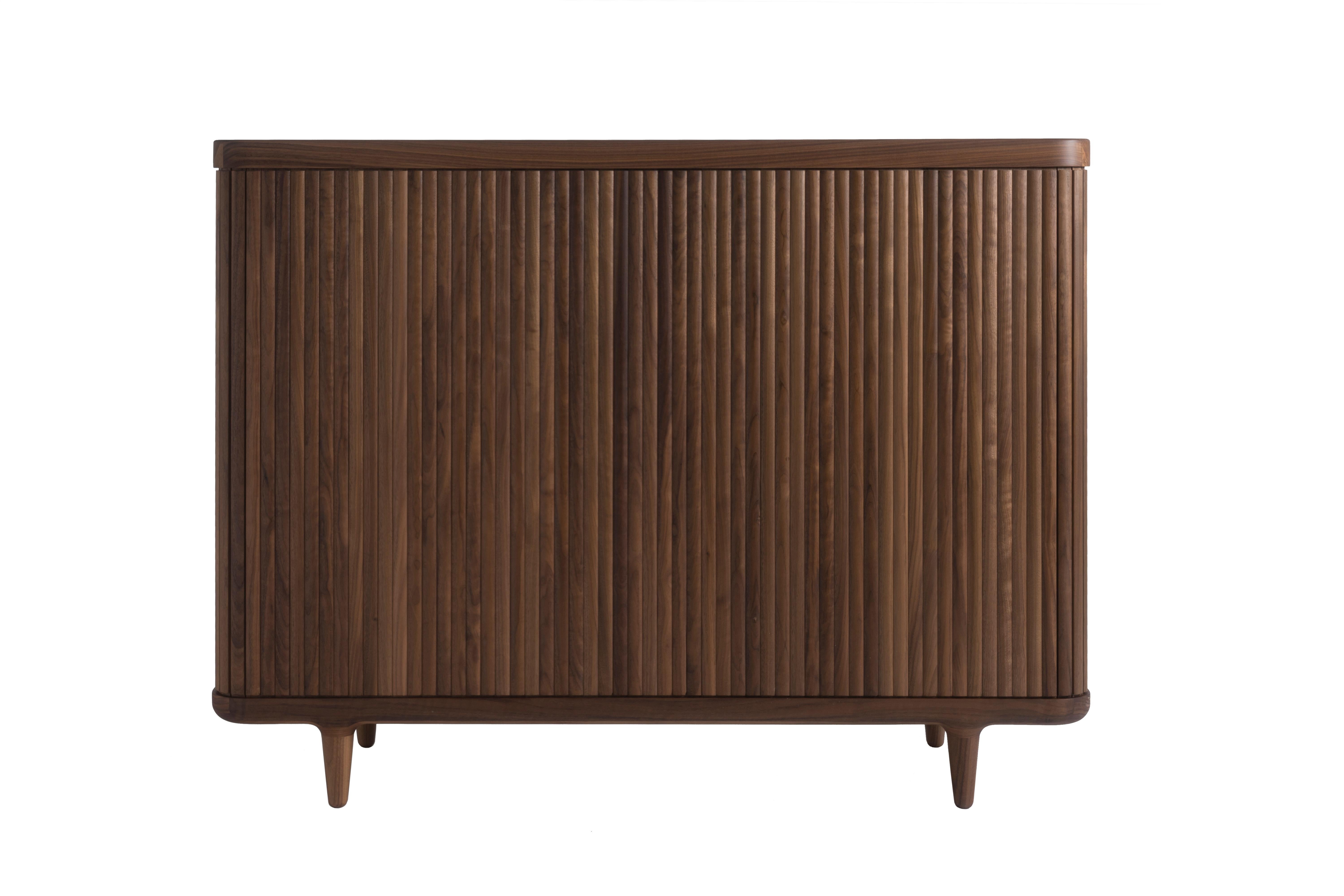 Lacquer Revised Amberley High – solid walnut buffet/ credenza/ sideboard For Sale