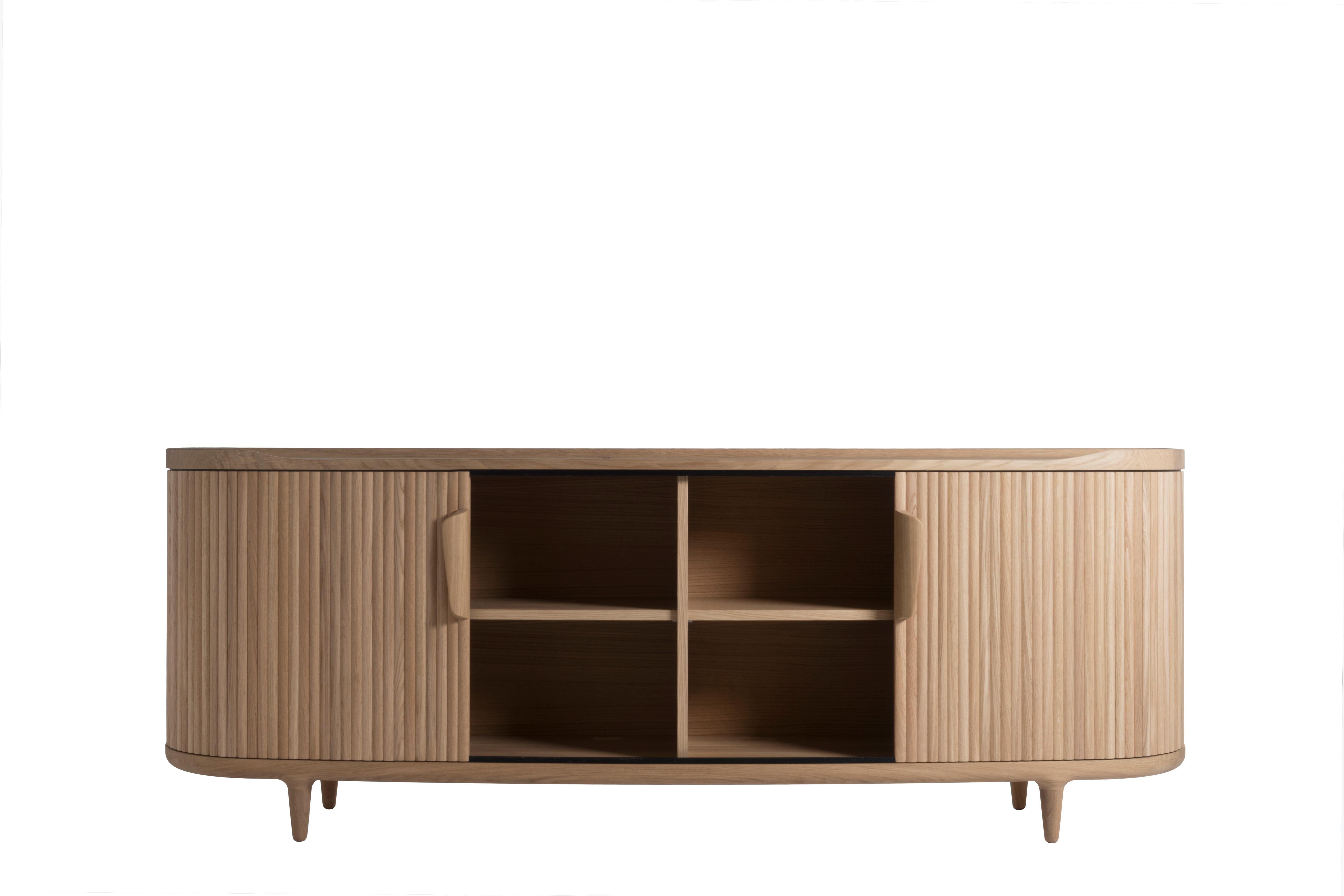 low oak sideboard