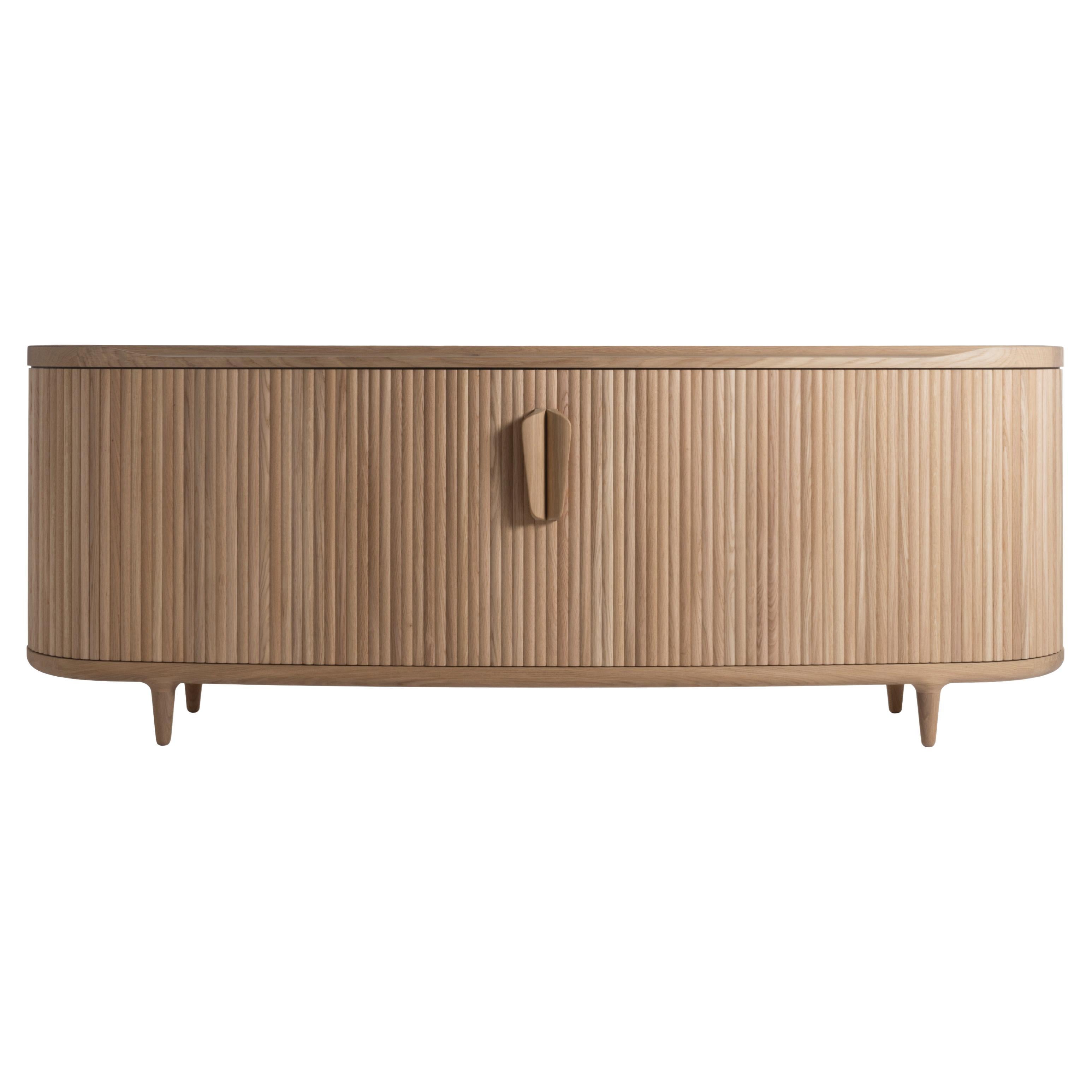 Revised Amberley Low – solid oak buffet/ credenza/ sideboard For Sale