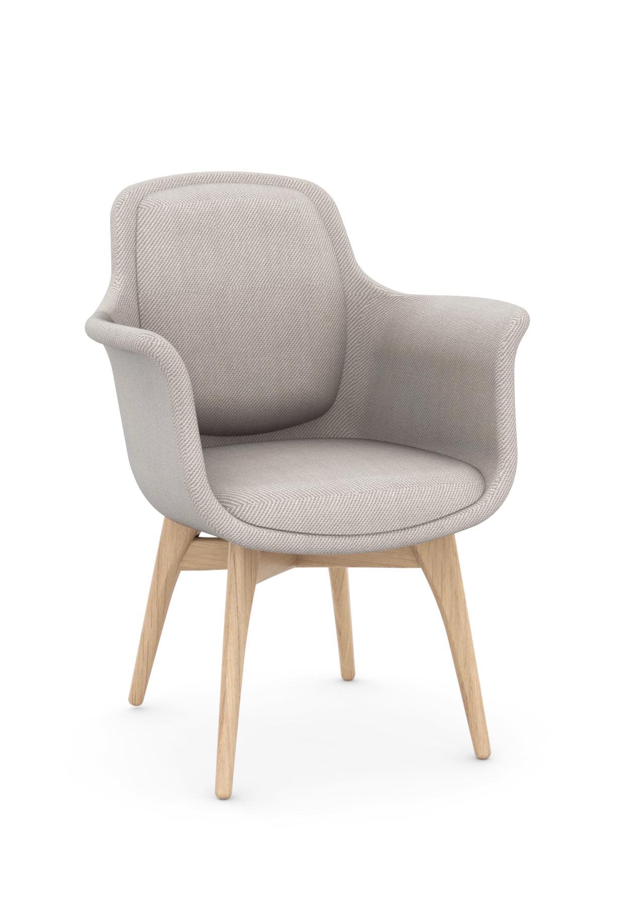 Chidden is designed by Sjoerd Vroonland & Casper Vissers for Revised
A dining chair crafted from solid wood and foamed steel. Steel is used to create the form of the body which is then foamed using polyurethane and upholstered in multiple fabric