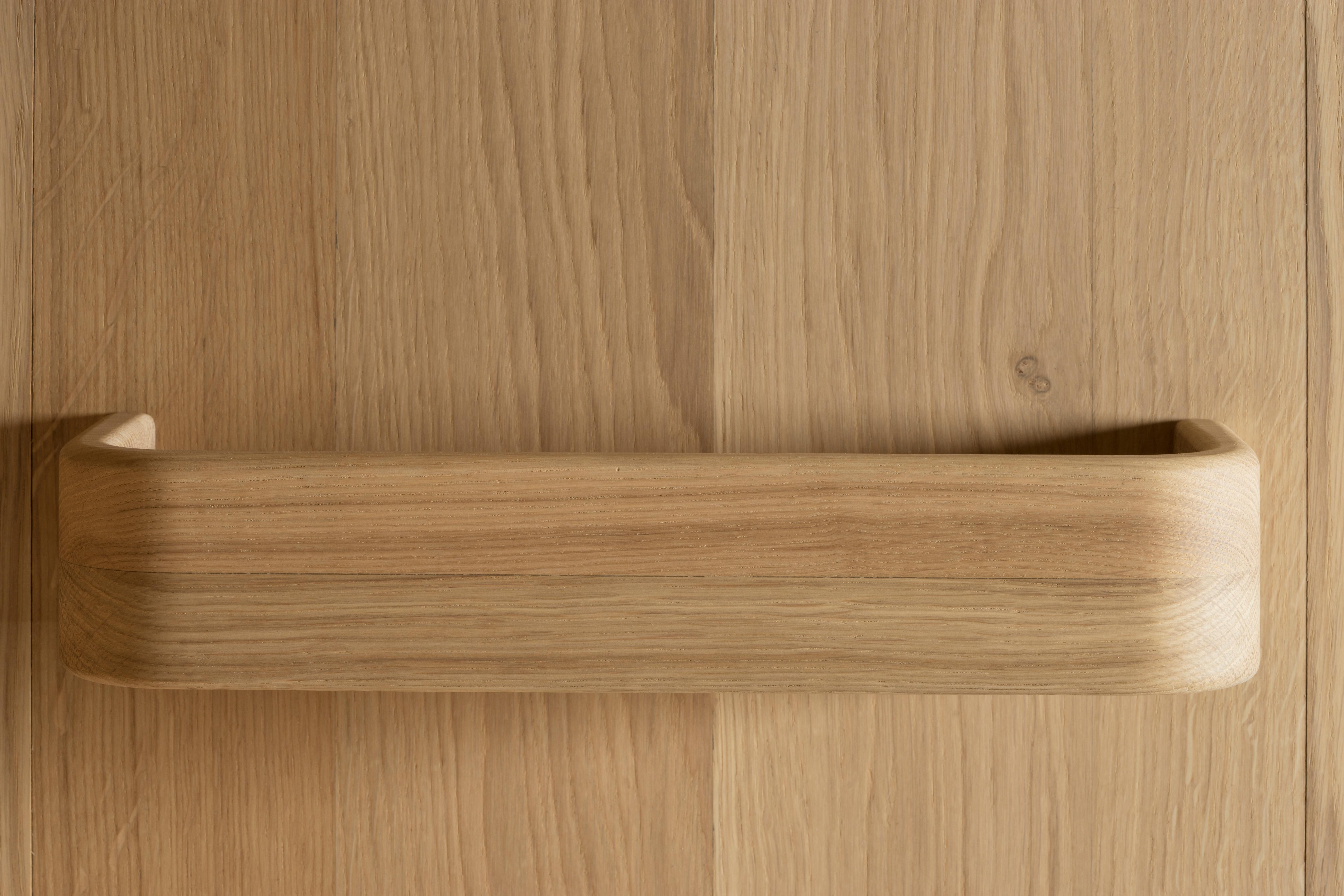 Scandinavian Modern Revised Falmer Hers - solid oak cupboard with mirror  For Sale