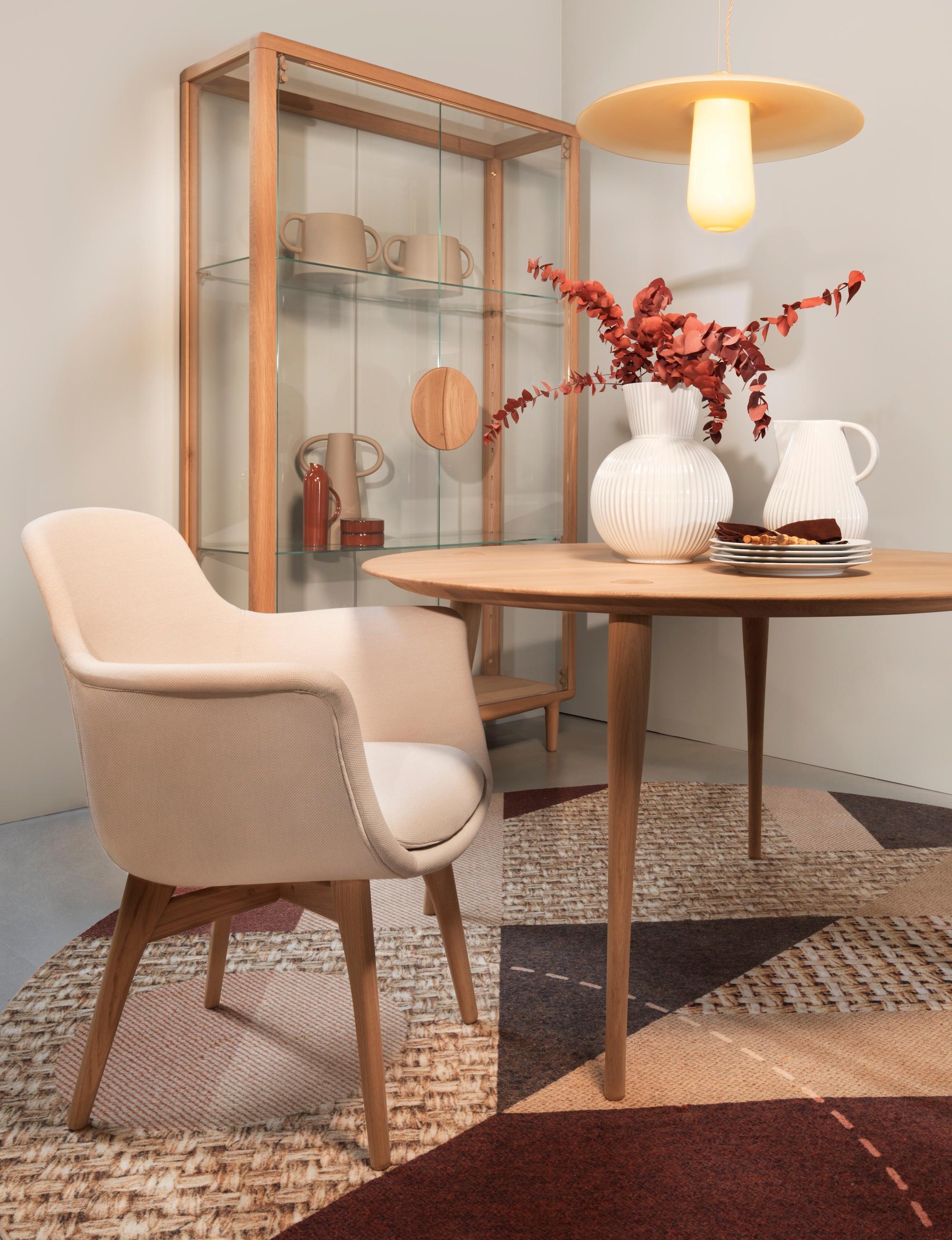 Scandinave moderne Oak Lewes - table de salle à manger en chêne massif - ronde 130cm en vente