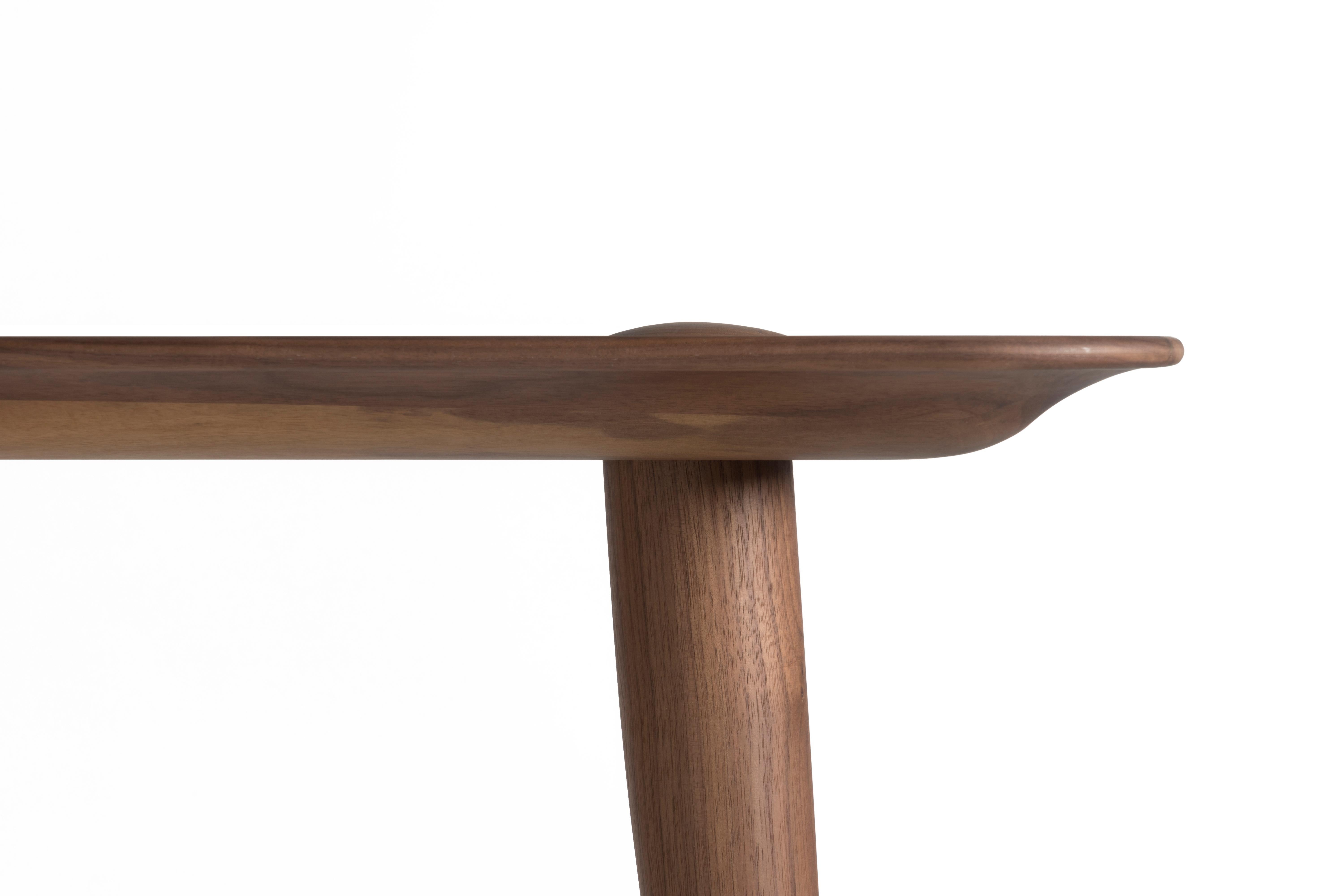 Scandinavian Modern Revised Lewes - solid walnut dining table - round 130cm For Sale