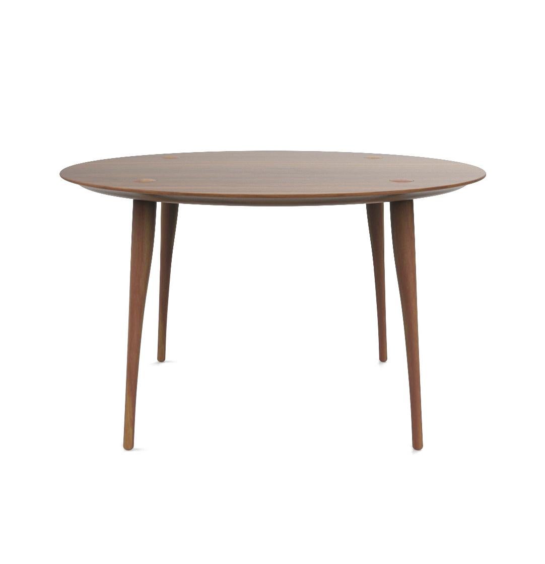 Dutch Revised Lewes - solid walnut dining table - round 130cm For Sale