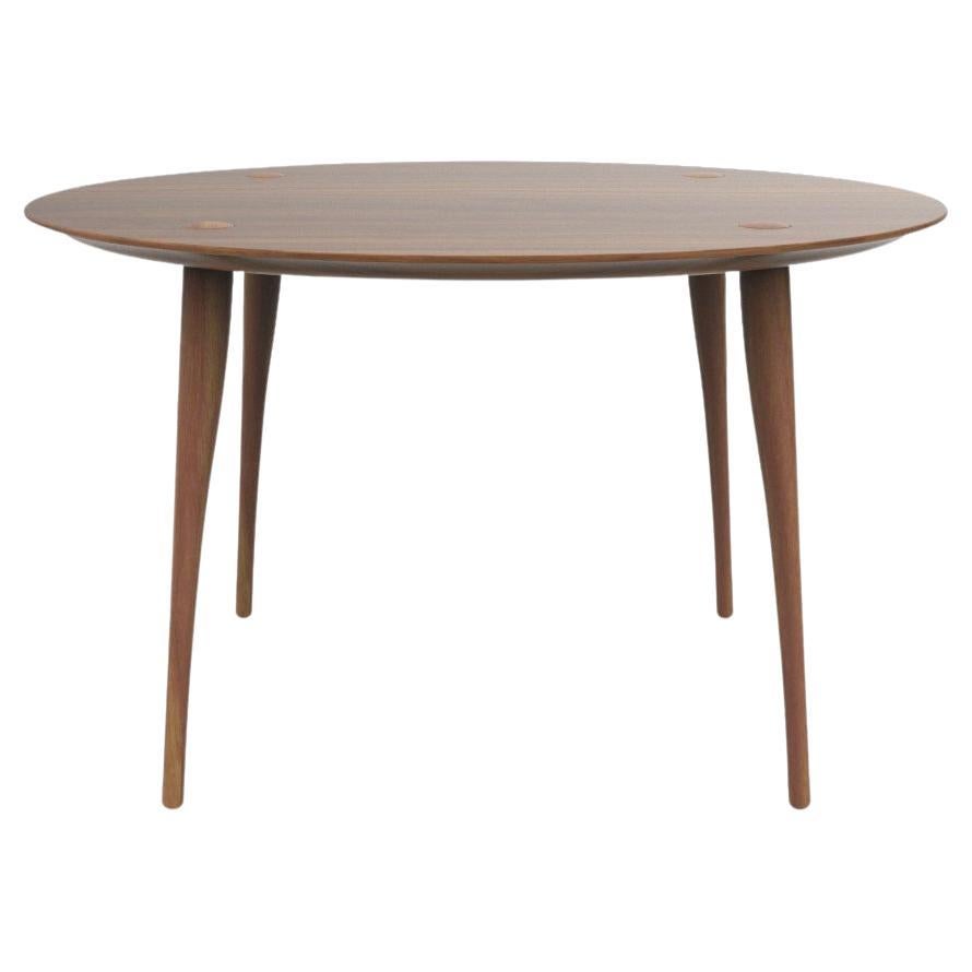 Revised Lewes - solid walnut dining table - round 130cm