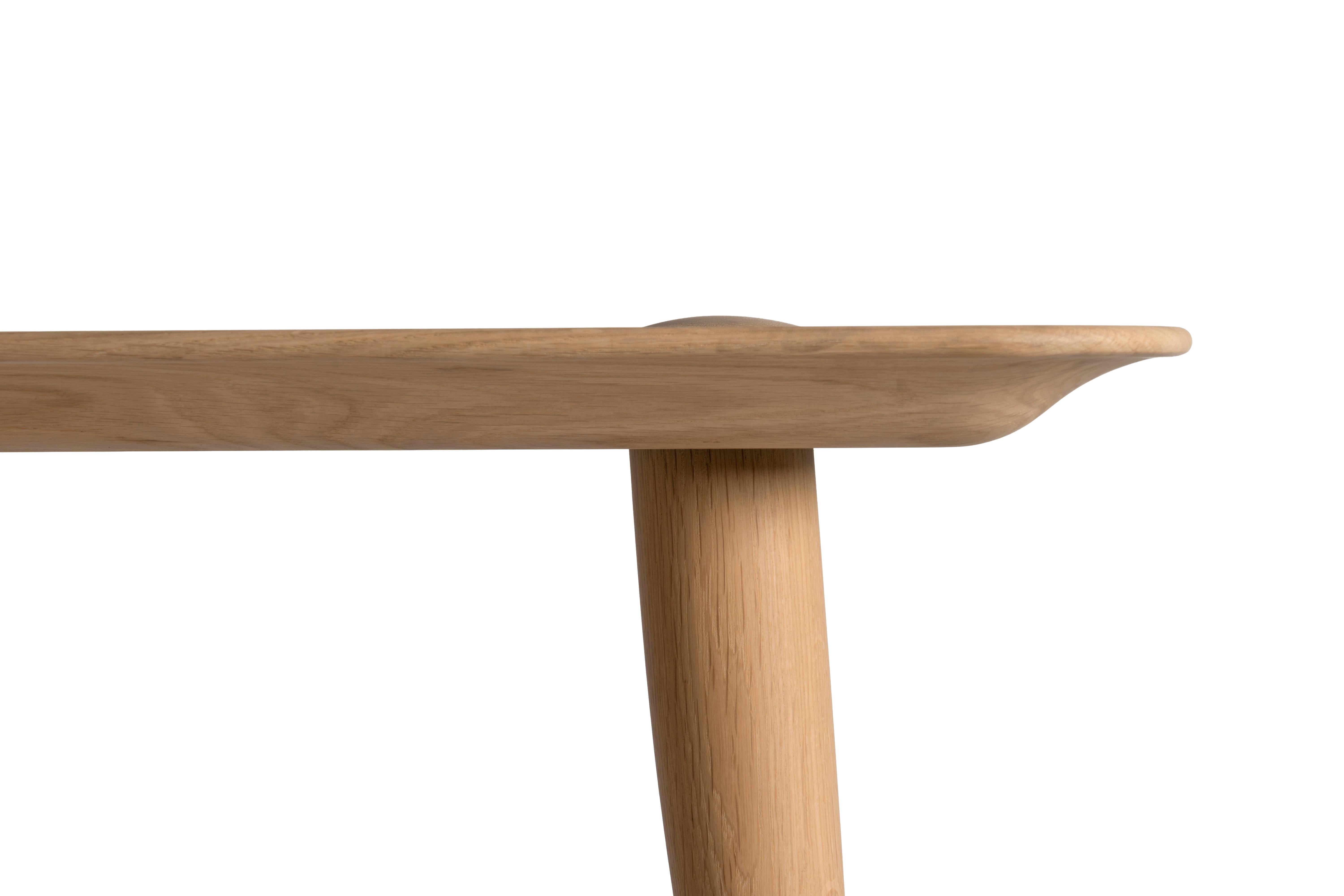 Scandinave moderne Oak Oak - table de salle à manger en chêne massif - rectangle 180x95cm en vente
