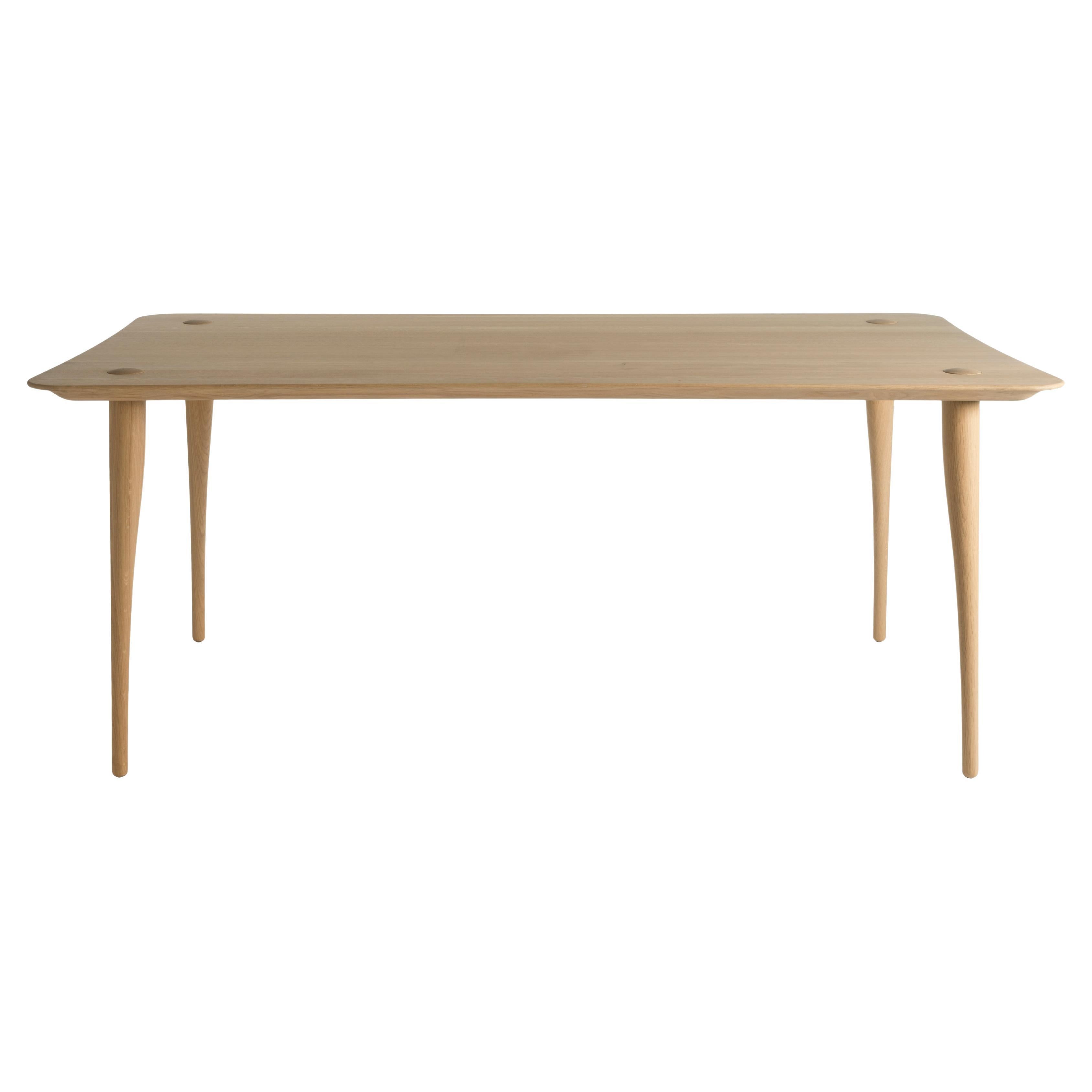 Revised Lewes - solid oak dining table - rectangle 240x95cm For Sale