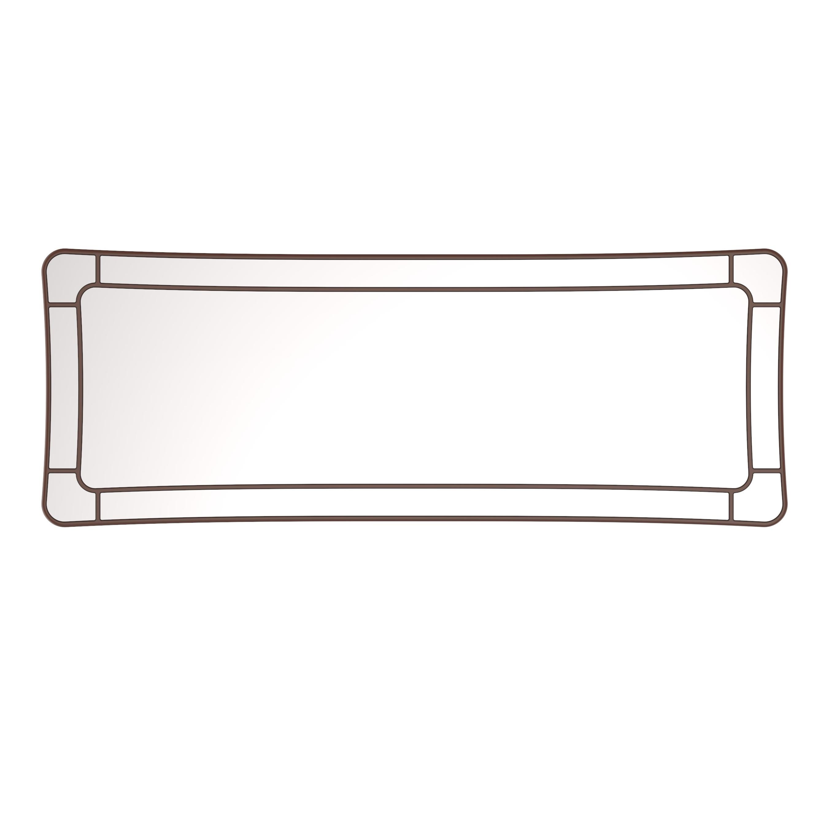 Scandinavian Modern Revised Lordington Rectangle – wall mirror sand RAL1019 For Sale