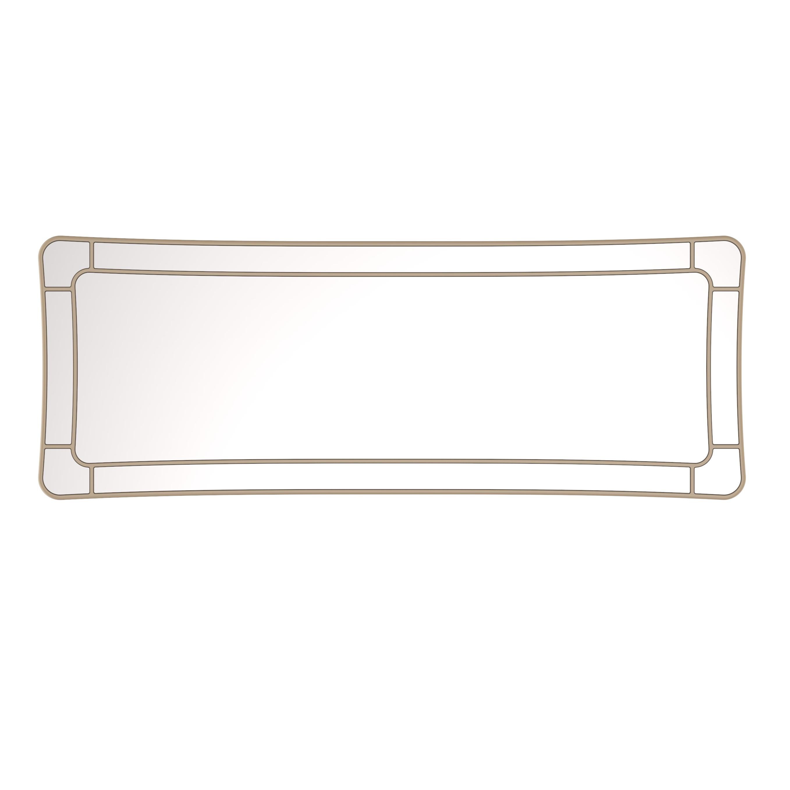 Dutch Revised Lordington Rectangle – wall mirror sand RAL1019 For Sale