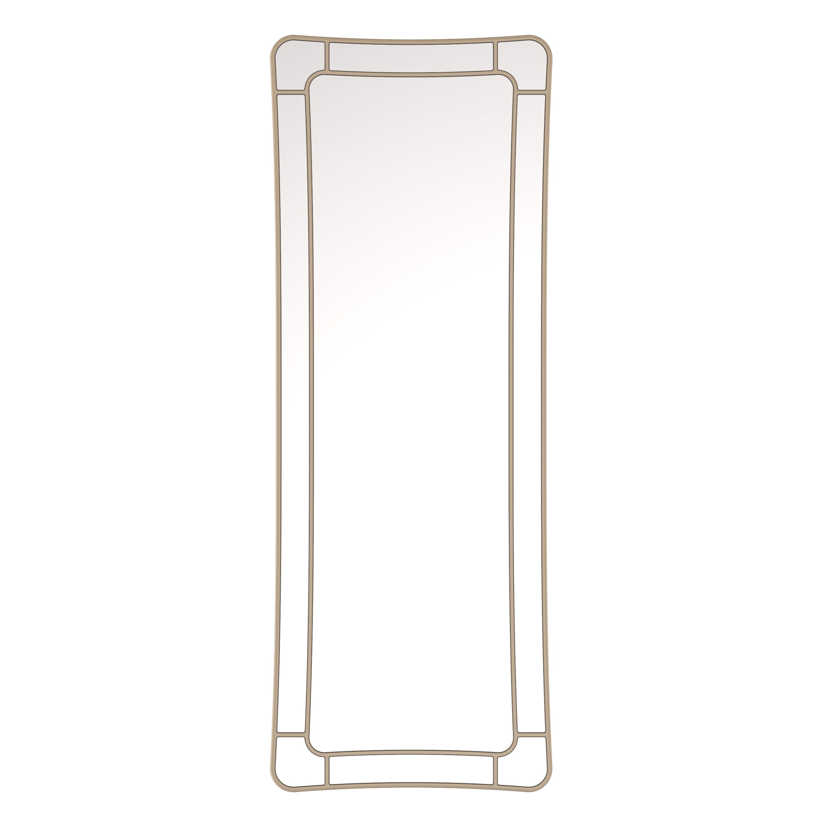 Revised Lordington Rectangle – wall mirror sand RAL1019 For Sale