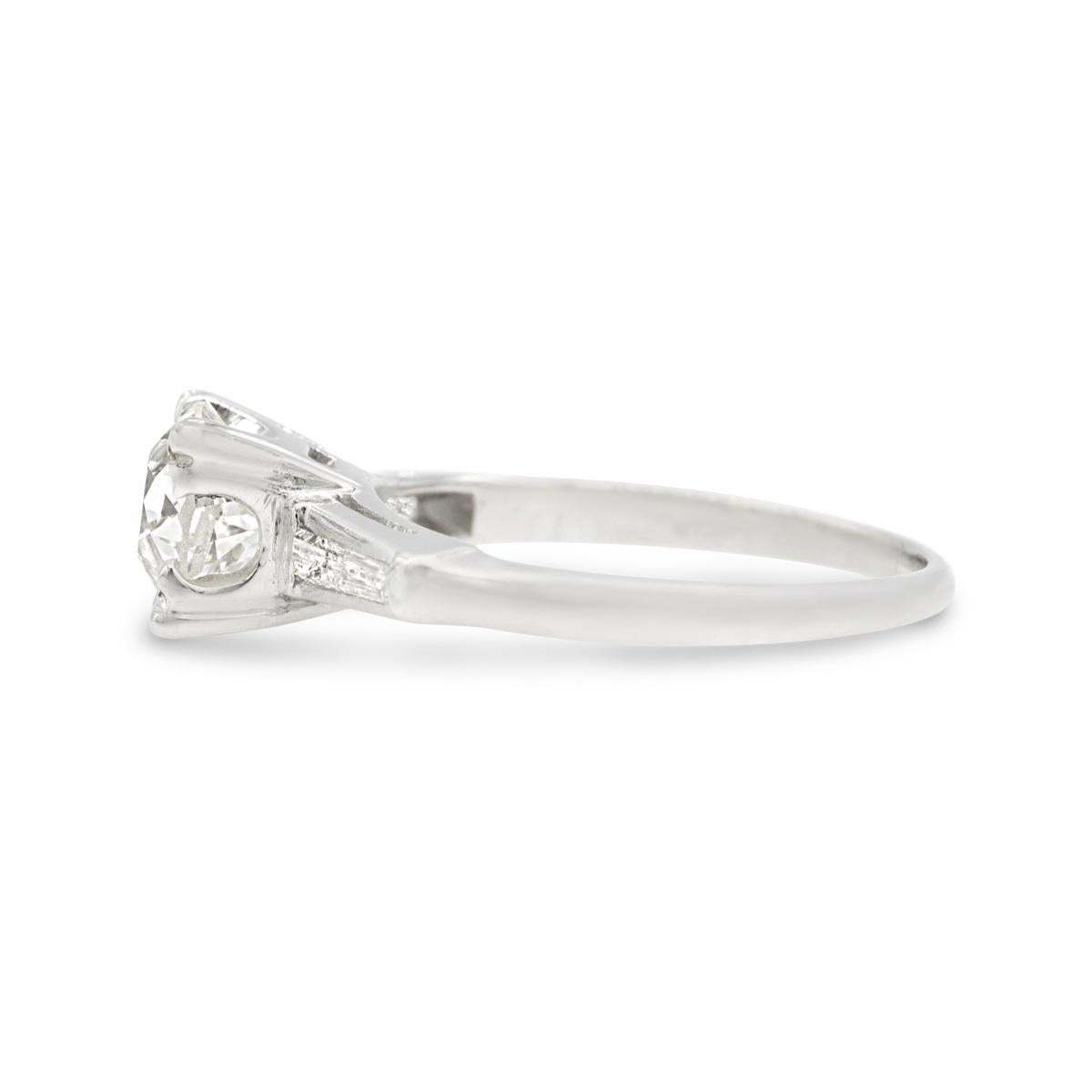 Old European Cut Art Deco GIA Certified 1.43 Ct. Diamond Engagement Ring N VVS2 For Sale