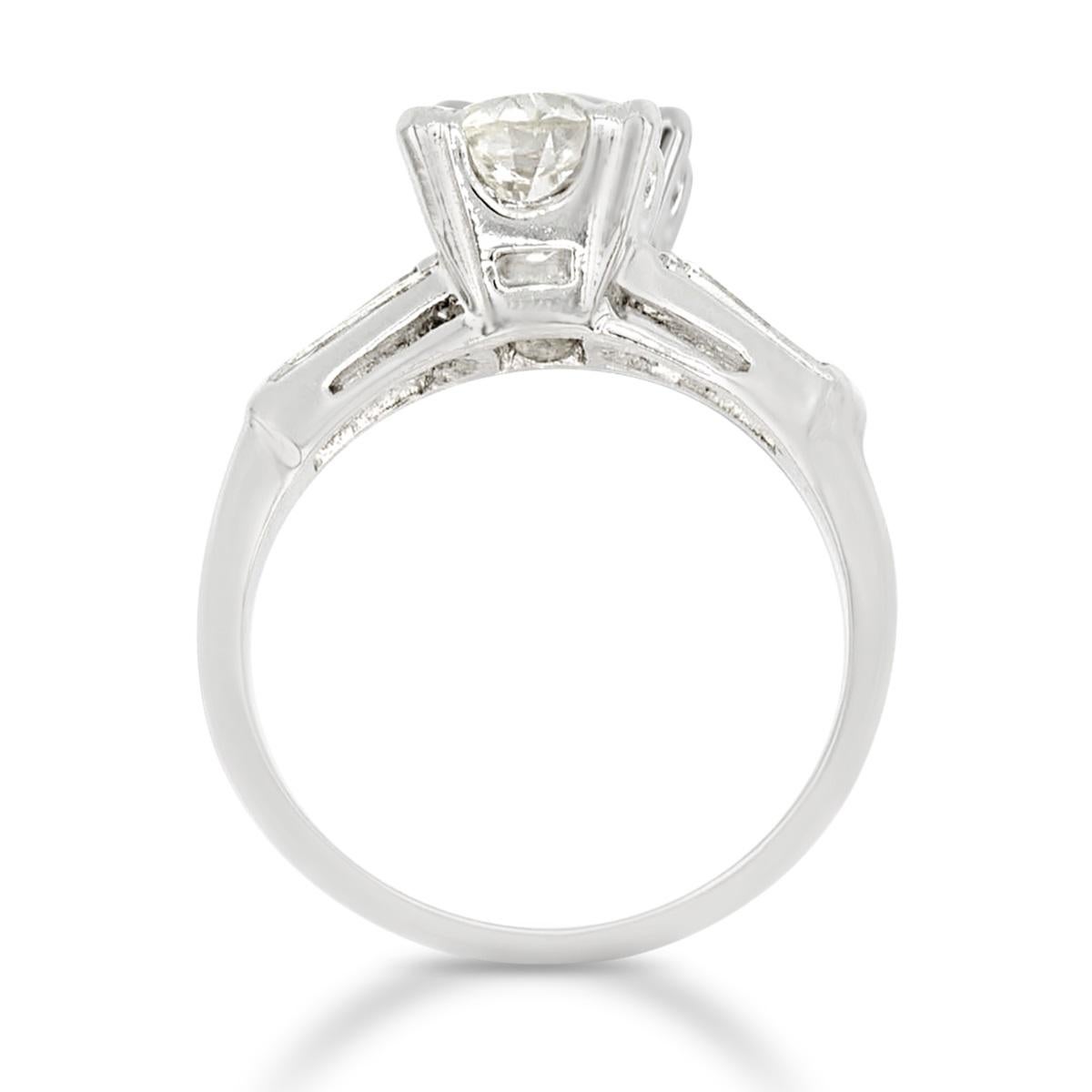 Art Deco GIA Certified 1.43 Ct. Diamond Engagement Ring N VVS2 In Good Condition For Sale In New York, NY