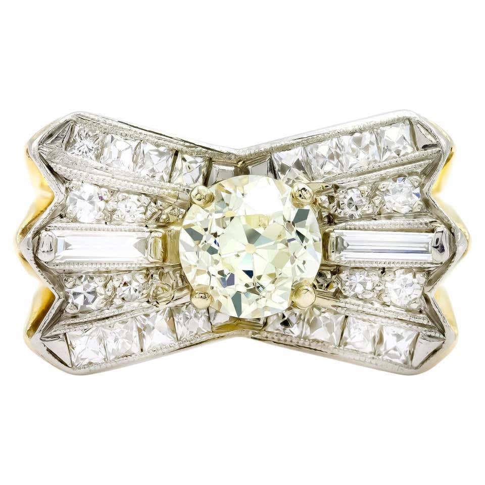 REVIVE GIA Certified 1.00 Ctw. Diamond Bypass Ring in 18k Yellow Gold ...