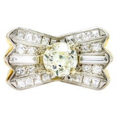 Vintage-Revive, 1,95 Karat Diamantring mit zweifarbigem Diamant O-P SI2 aus 14k Gold