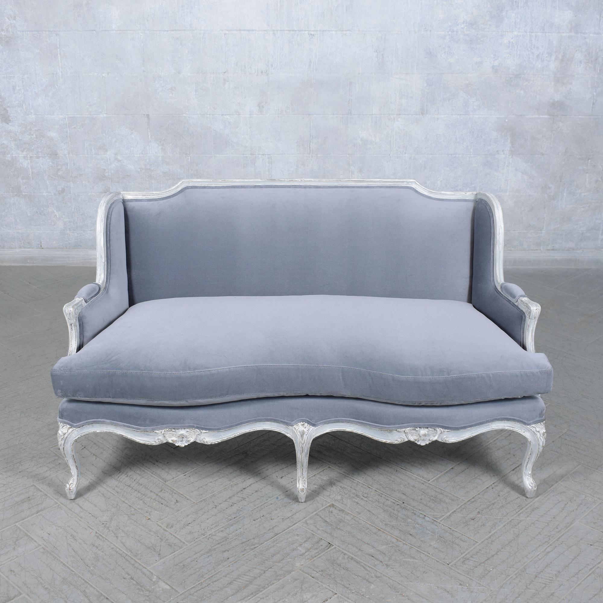 Louis XVI Restored French Louis XV-Style Loveseat: Timeless Elegance Redefined For Sale
