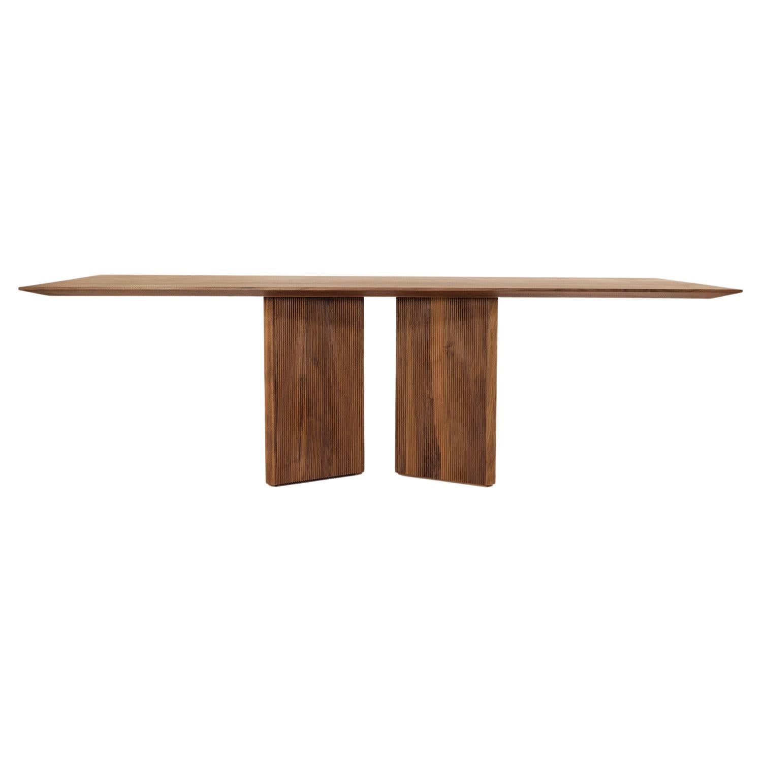 Revo Wood Dining Table by Giuliano and Gabriele Cappelletti, Made in Italy For Sale