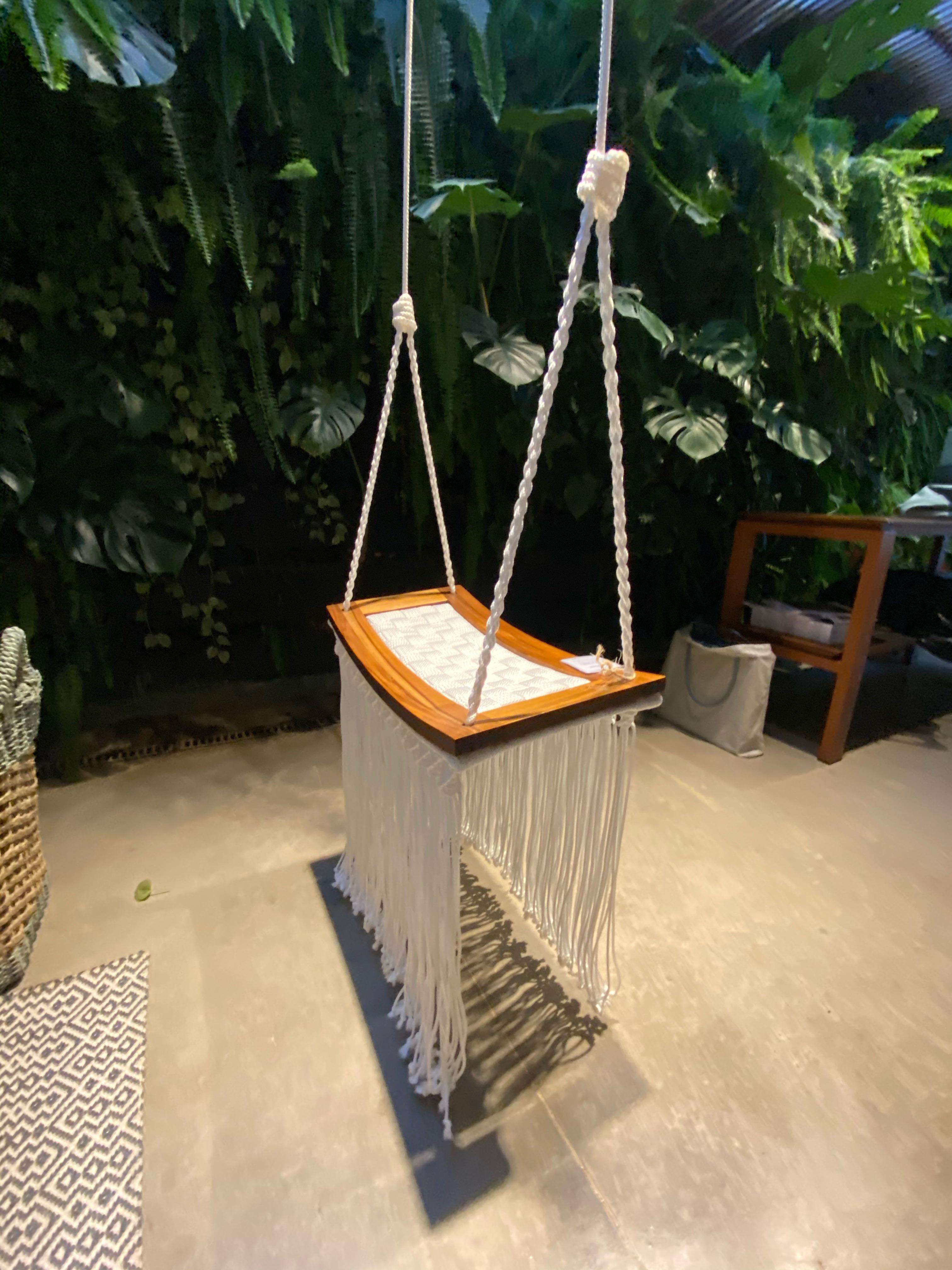 teak swing chair