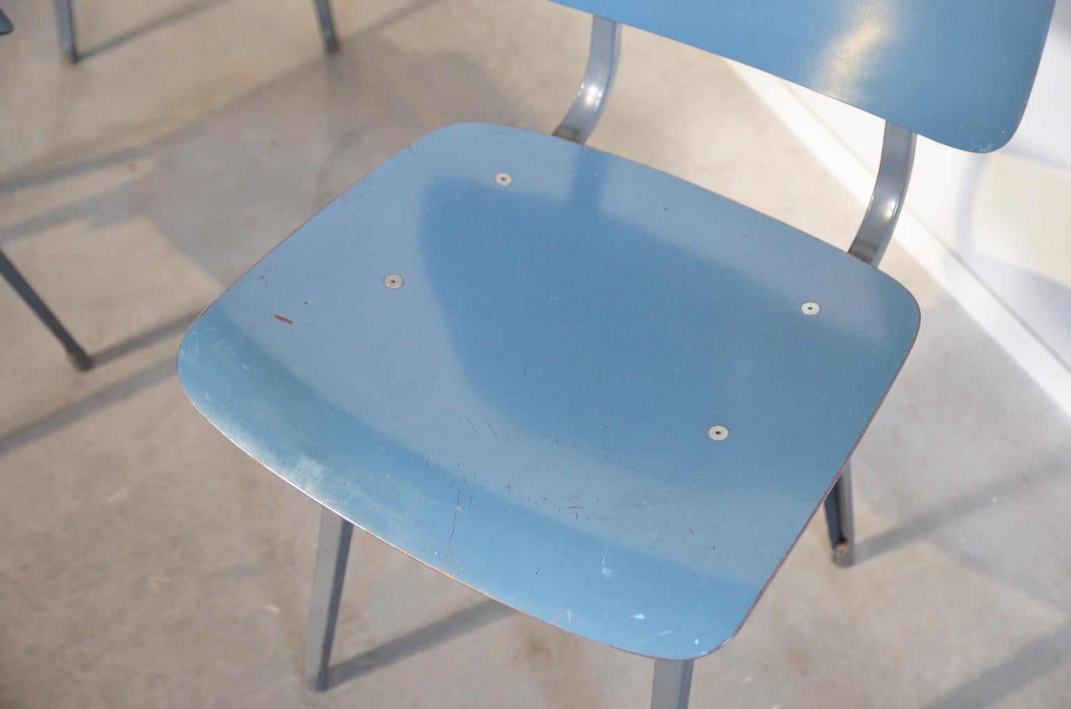Revolt Chairs in Blue by Friso Kramer Blue for Ahrend de Cirkel, Netherlands 1