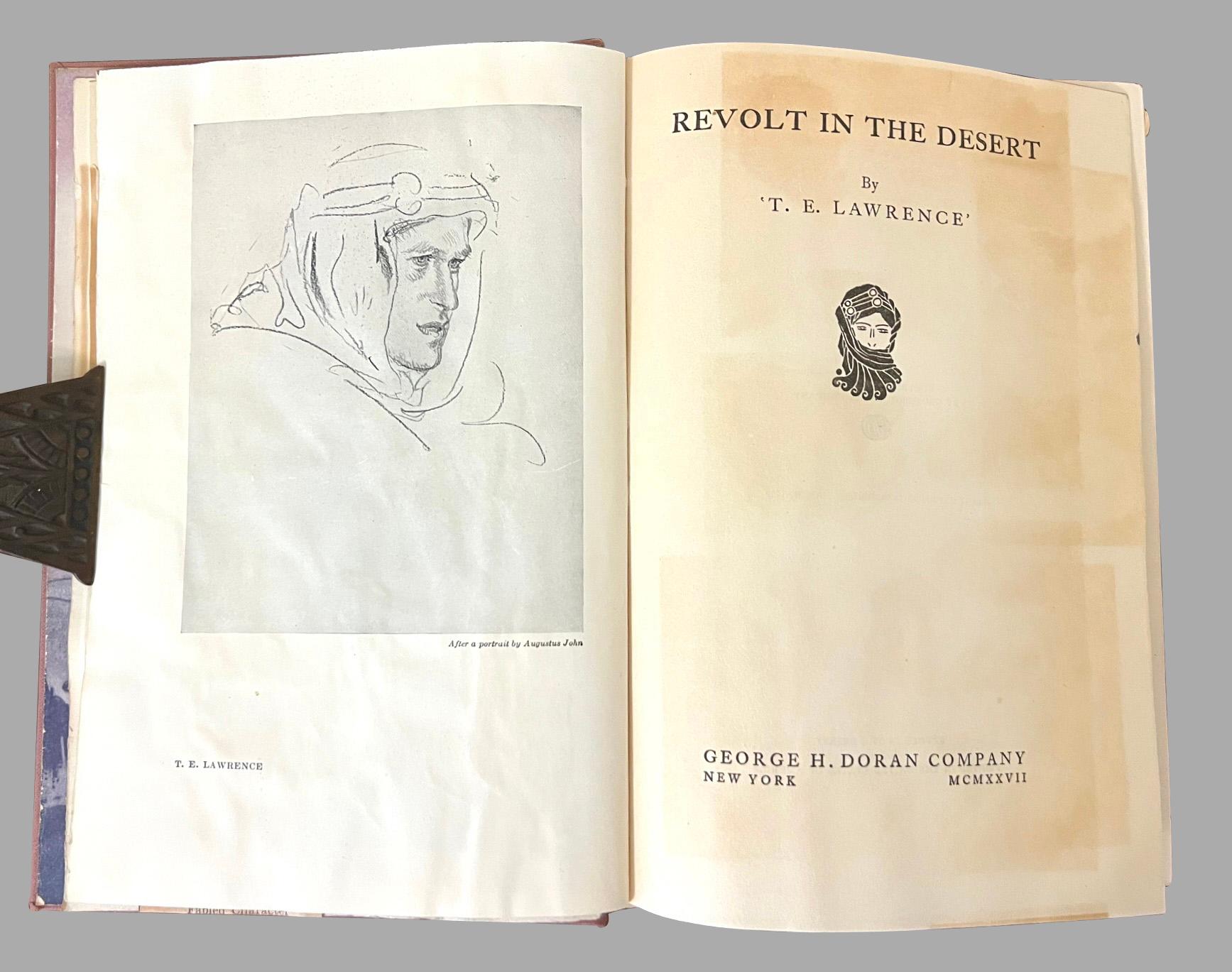 Revolt in the Desert by T.E. Lawrence 1st English and American Editions, 2 Books For Sale 8