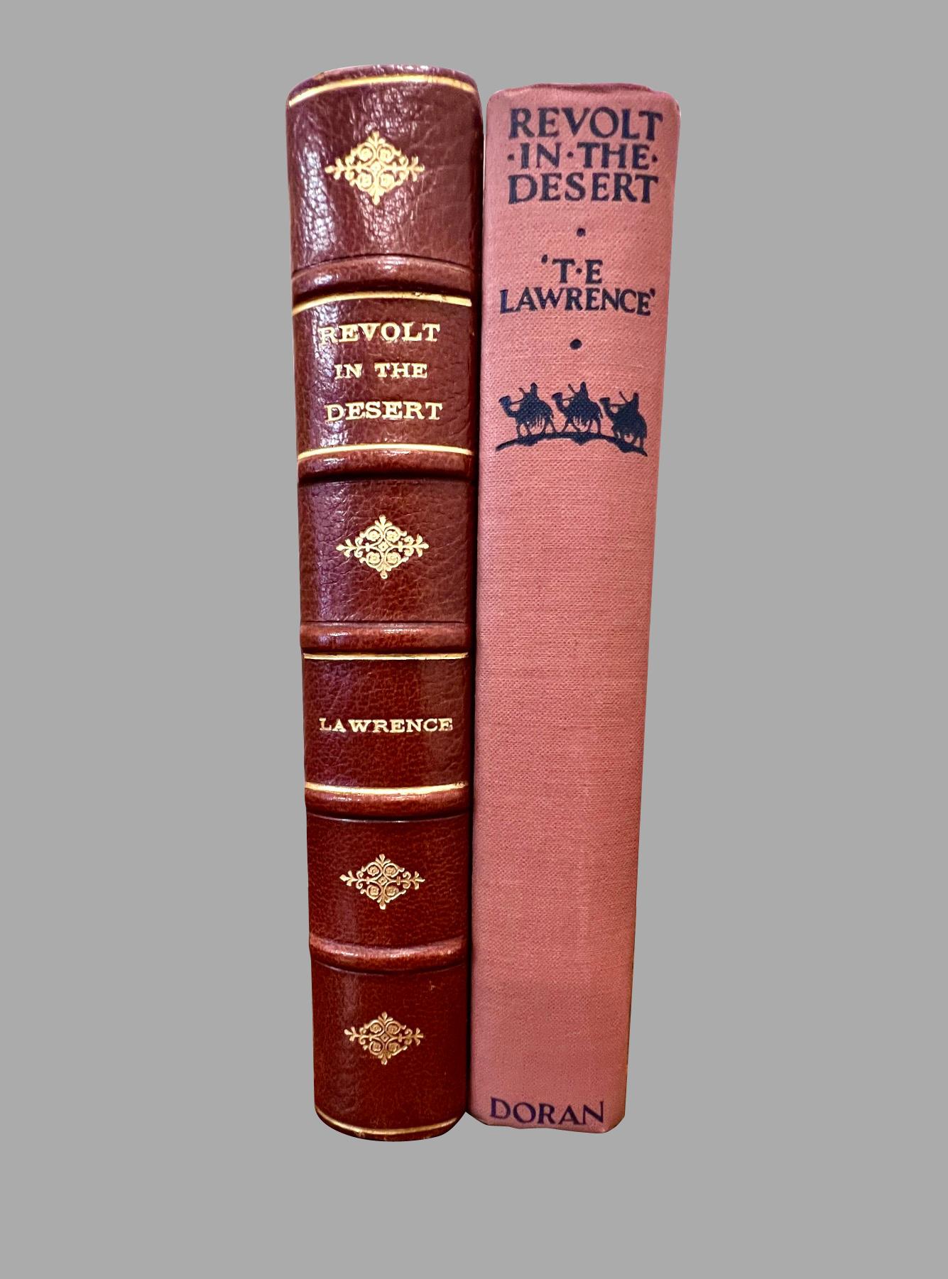 Revolt in the Desert by T.E. Lawrence 1st English and American Editions, 2 Books In Good Condition For Sale In San Francisco, CA