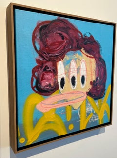 "Sicktina" figurative spray and acrylic on canvas, street art