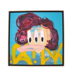 "Sicktina" figurative spray and acrylic on canvas, street art