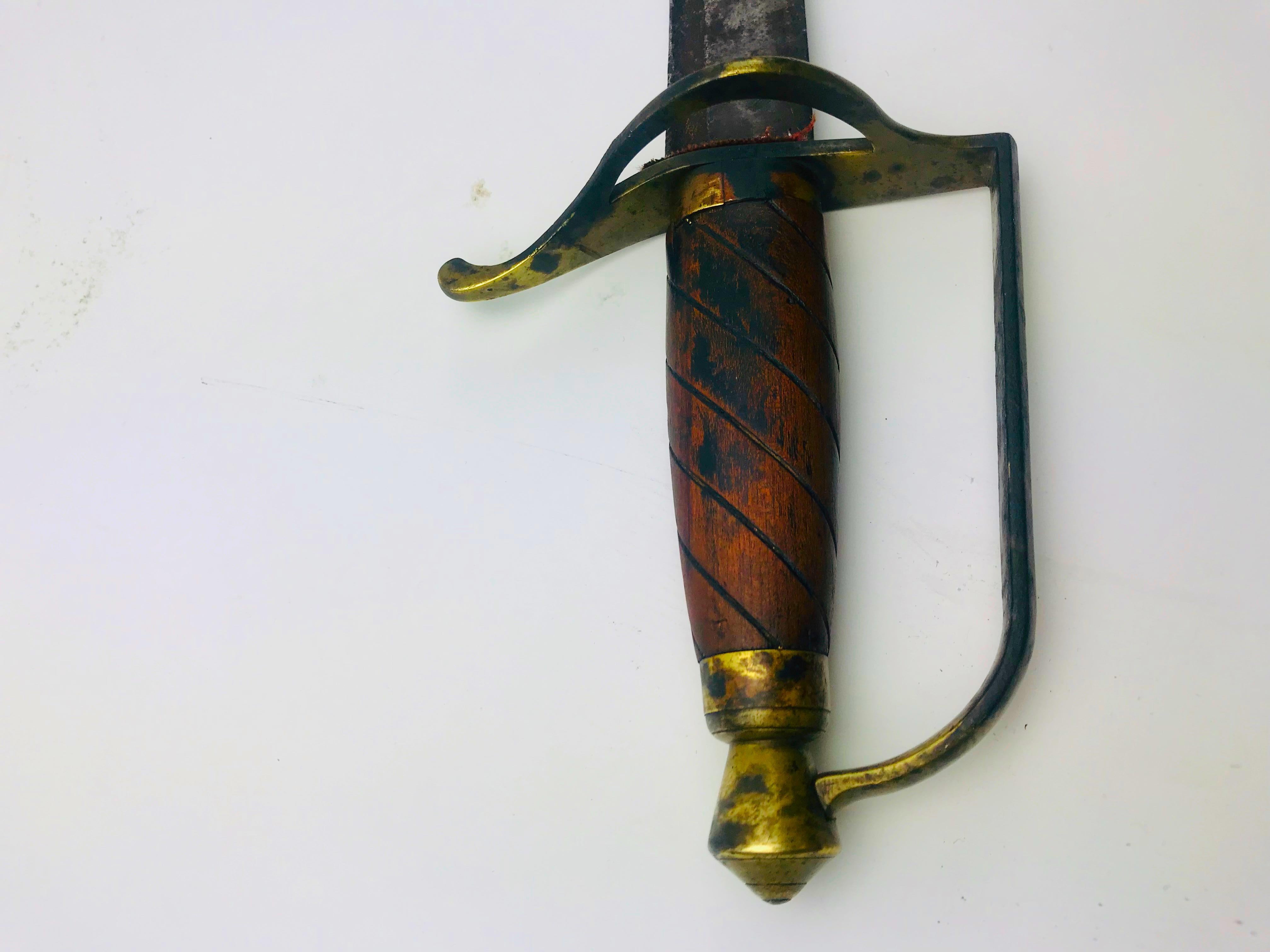Late 18th Century Revoluntionary War Officer's Combat Sword Jeremiah Snow, Ma
