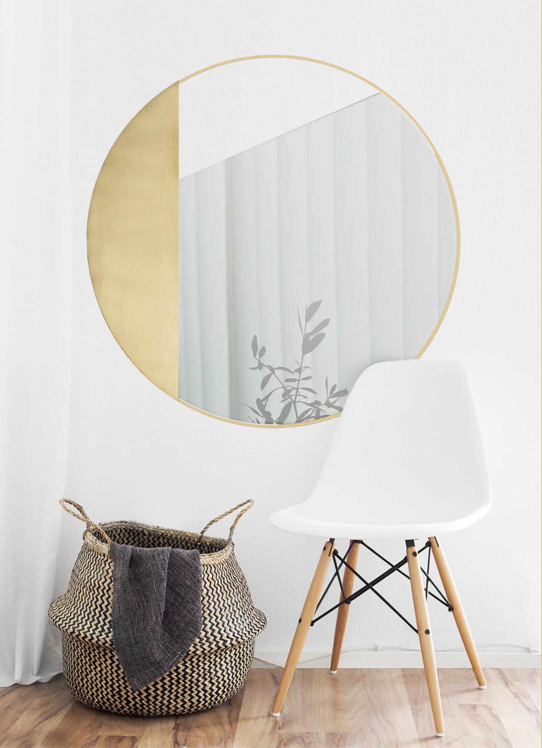 Miroir contemporain en laiton en édition limitée Revolution 90 V1 par Edizione Limitata Neuf - En vente à Milano, IT