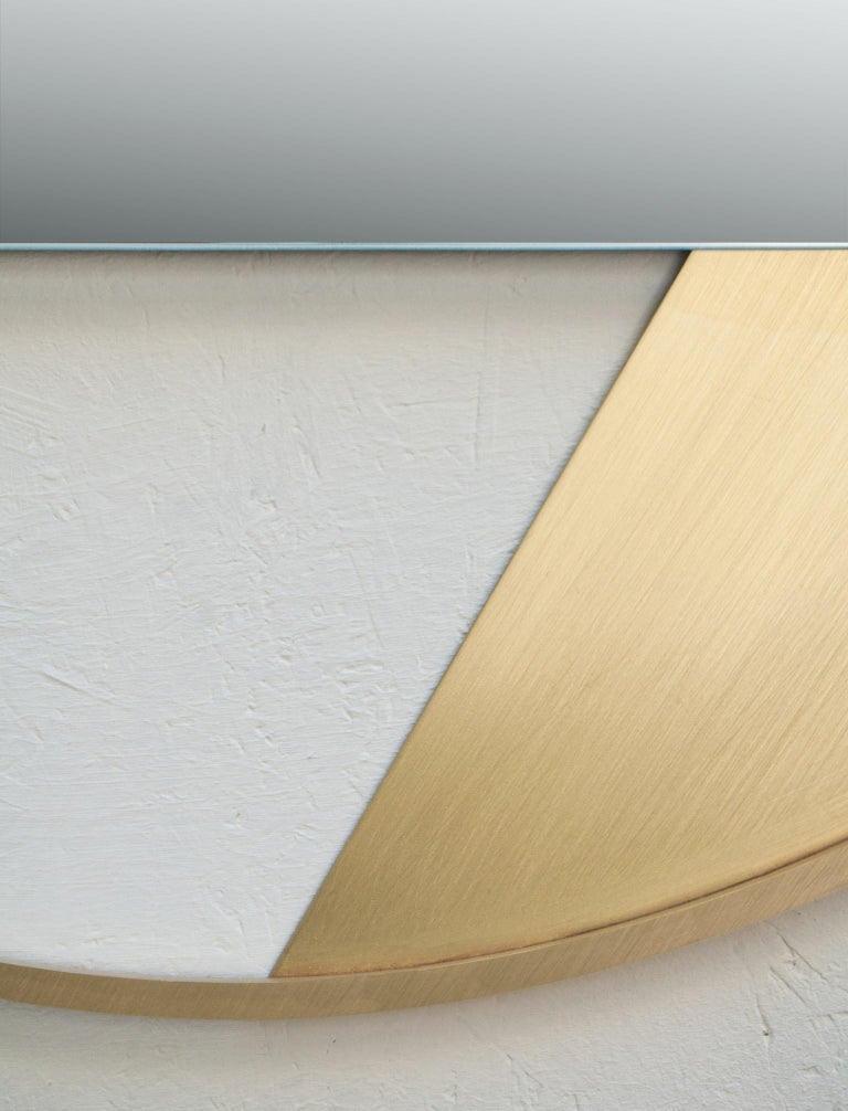 Contemporary Limited Edition Brass Mirror, Revolution 90 V3 by Edizione