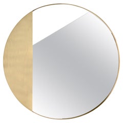 Contemporary Limited Edition Brass Mirror, Revolution 90 V1 by Edizione Limitata
