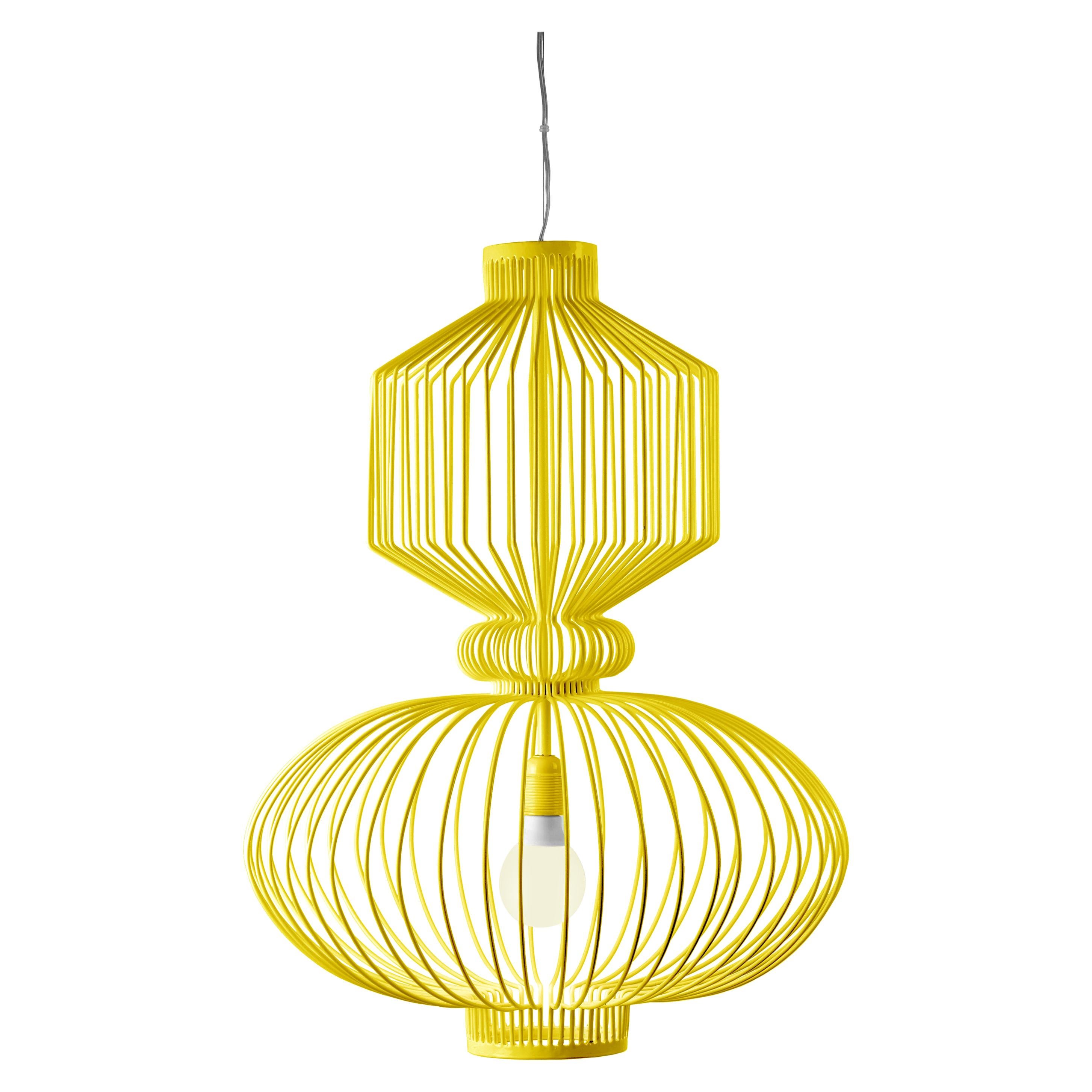 Art Deco - Industrial Yellow Pendant Revolution Suspension Lamp