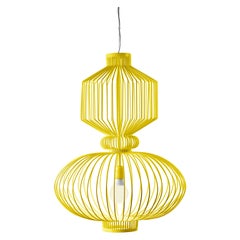 Art Deco - Industrial Yellow Pendant Revolution Suspension Lamp