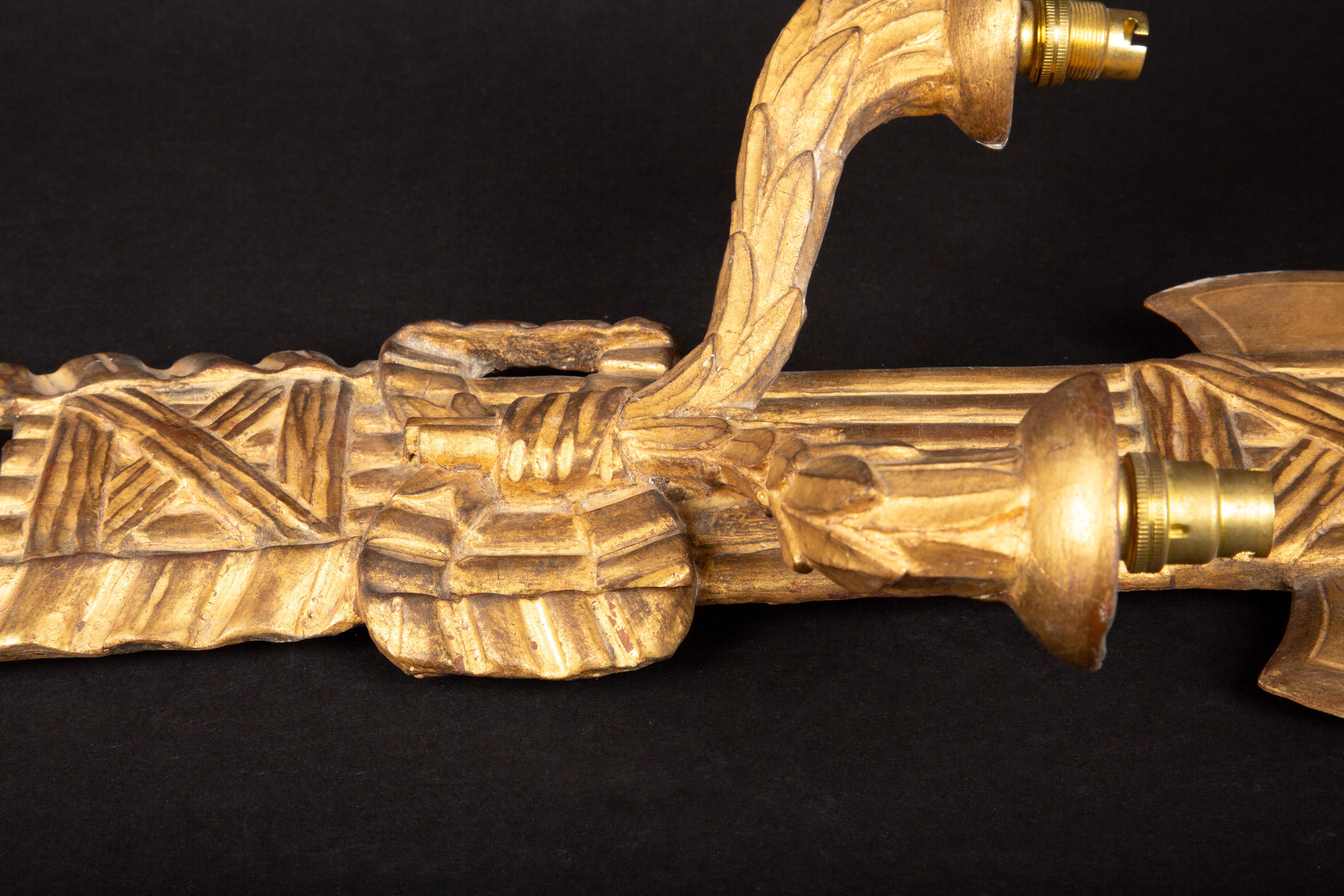 Revolutionary Illumination: Symbolism and Craftsmanship in 19th C. Wall Sconces For Sale 2