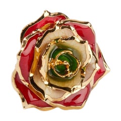 Revolutionary Rose of Lebanon, Glossy Lacquer Real Rose Eternal Lapel Pin