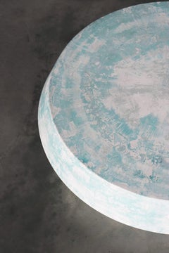 Revolve Nr. 4 Grüne zeitgenössische skulpturale Scagliola-Möbel „no. 01/03“