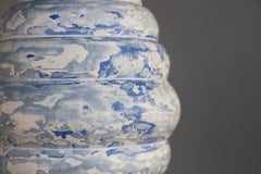 Revolve No.S6 Blue Contemporary Handmade Scagliola Stucco Sculpture 'no.01/05' (Sculpture en stuc de Scagliola faite à la main)