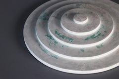 "Revolve" n.º S7 Verde, escultura contemporánea hecha a mano Scagliola 'n.º 01/05
